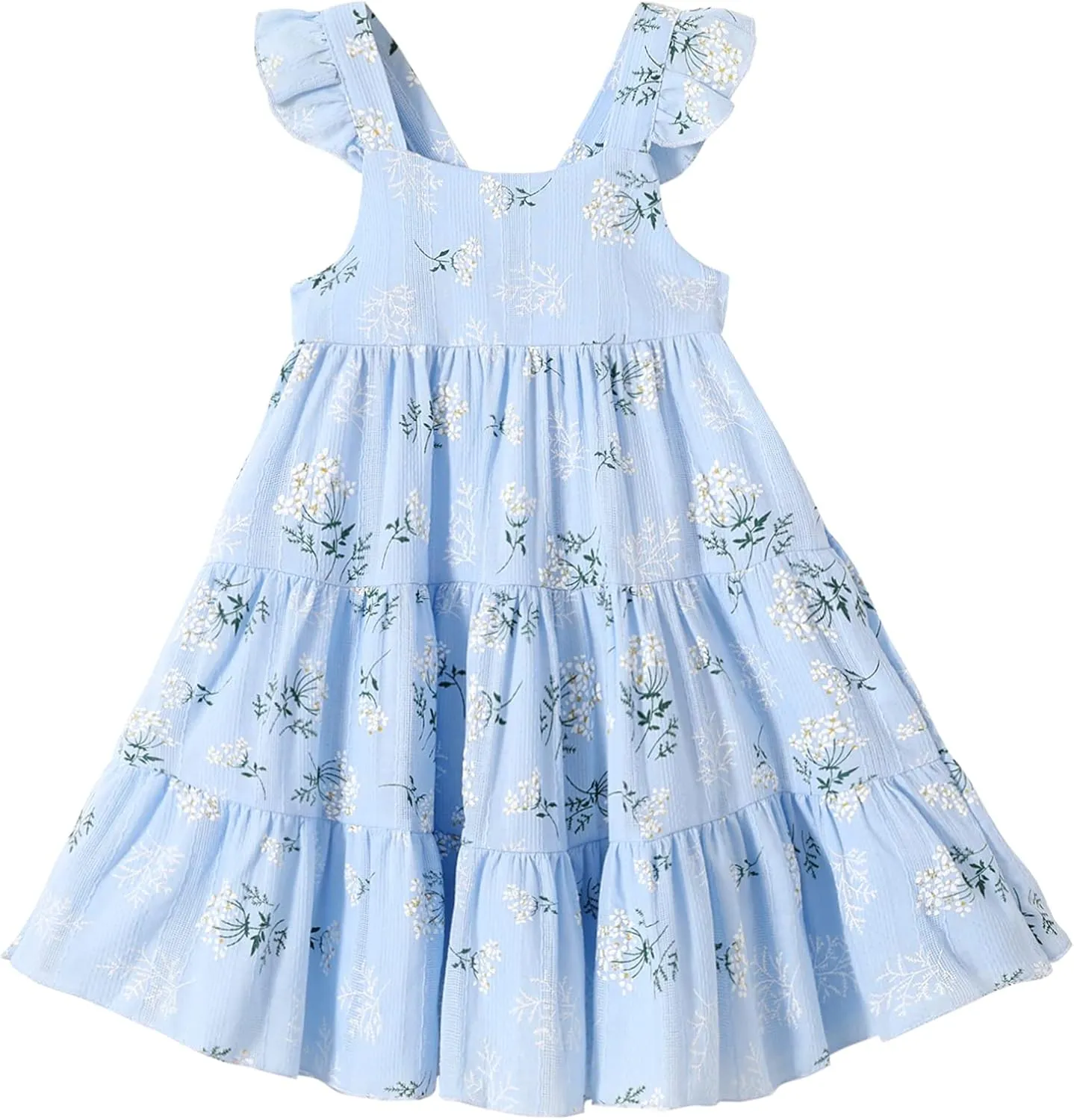 Kids Toddler Baby Girls Rainbow Dress Princess Sleeveless Beach Butterfly Sundress