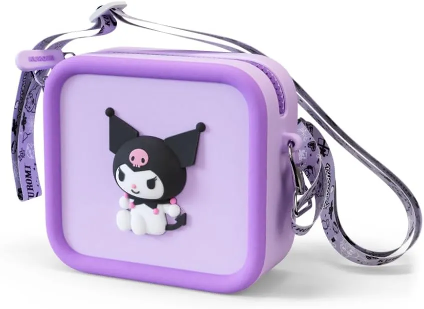 Kuromi Soft Silicone Camera Case by Kidamento - Durable and Adorably Stylish Bag - Adjustable Soft Strap with Buckle - Promotes Comfort and Independence