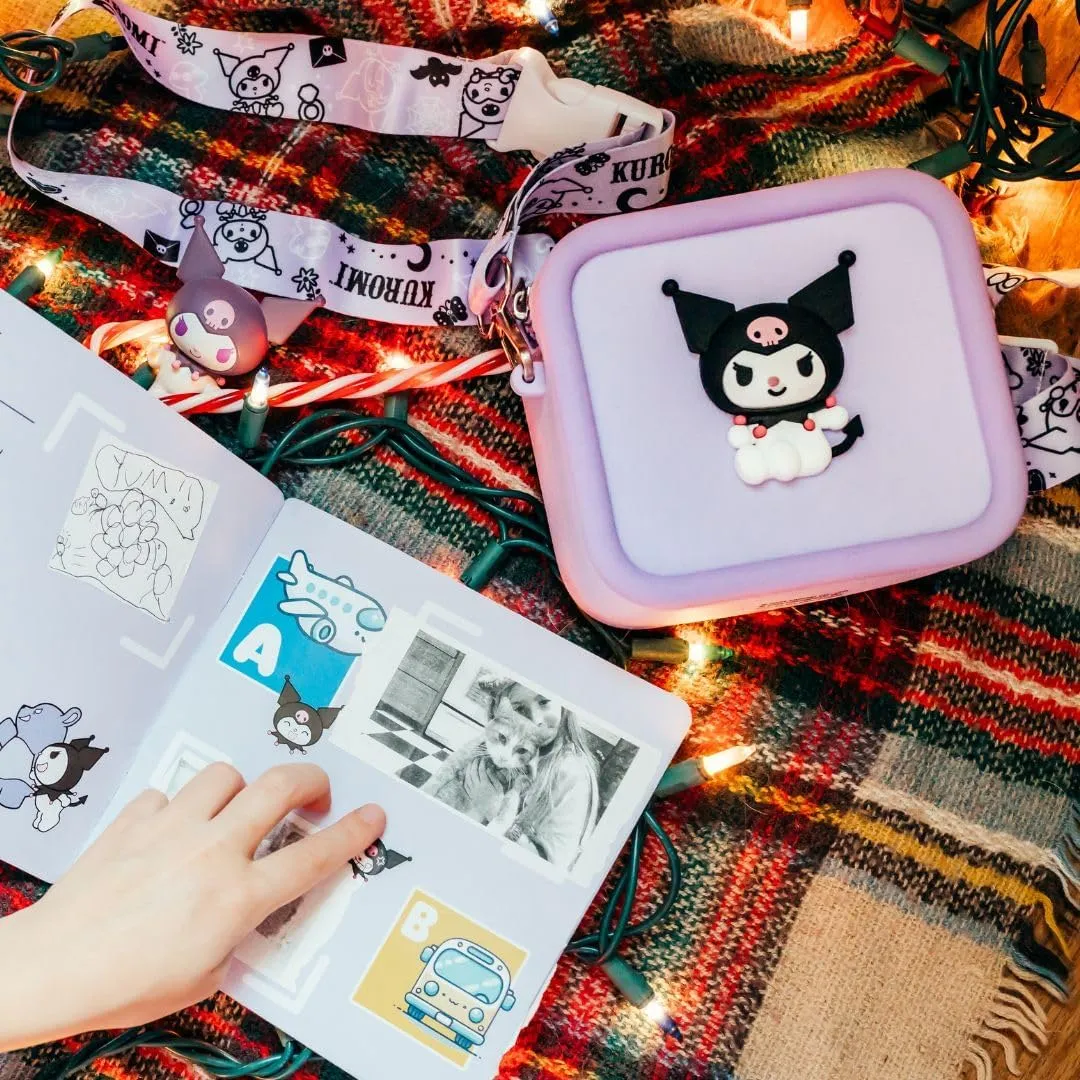 Kuromi Soft Silicone Camera Case by Kidamento - Durable and Adorably Stylish Bag - Adjustable Soft Strap with Buckle - Promotes Comfort and Independence
