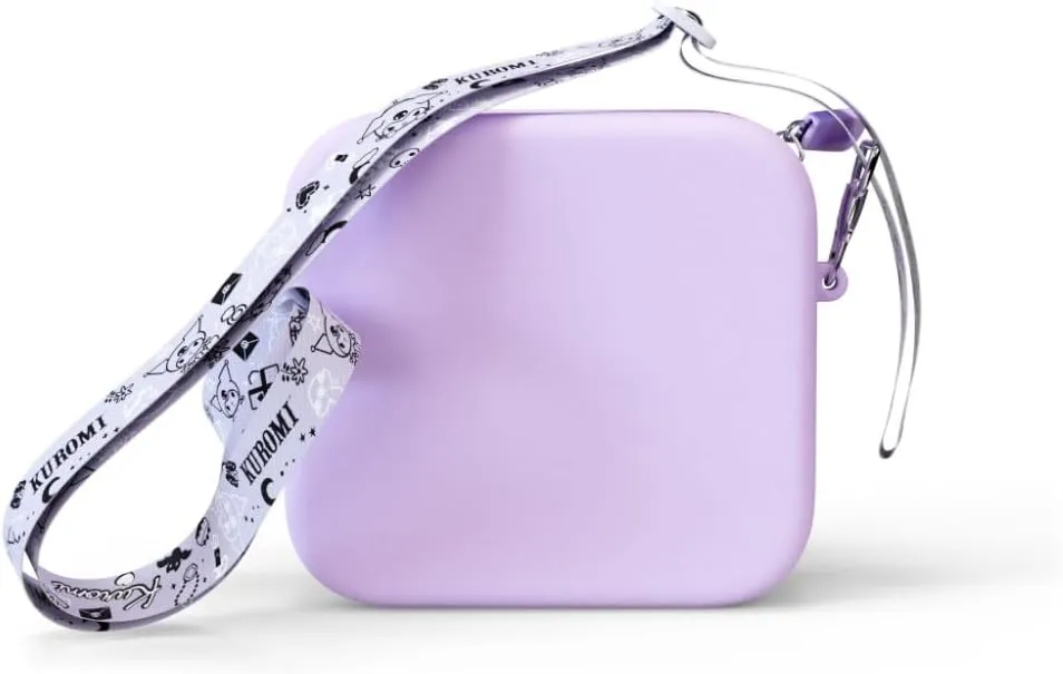 Kuromi Soft Silicone Camera Case by Kidamento - Durable and Adorably Stylish Bag - Adjustable Soft Strap with Buckle - Promotes Comfort and Independence