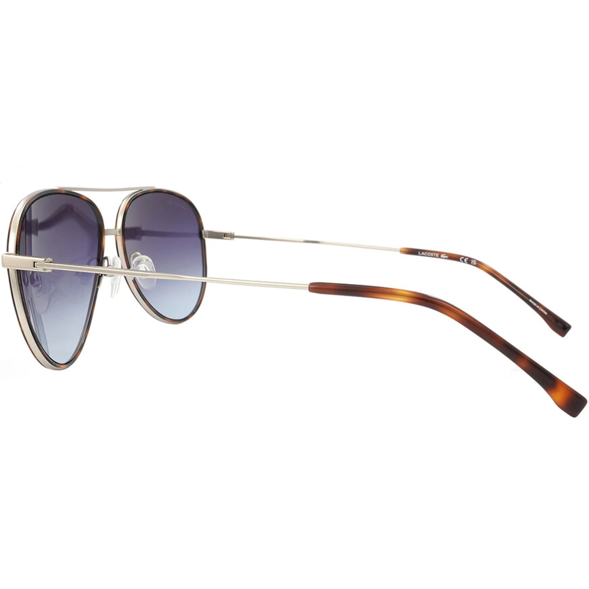 Lacoste Unisex Sunglasses - Gradient Lens Matte Light Grey Metal Frame | L247S 050