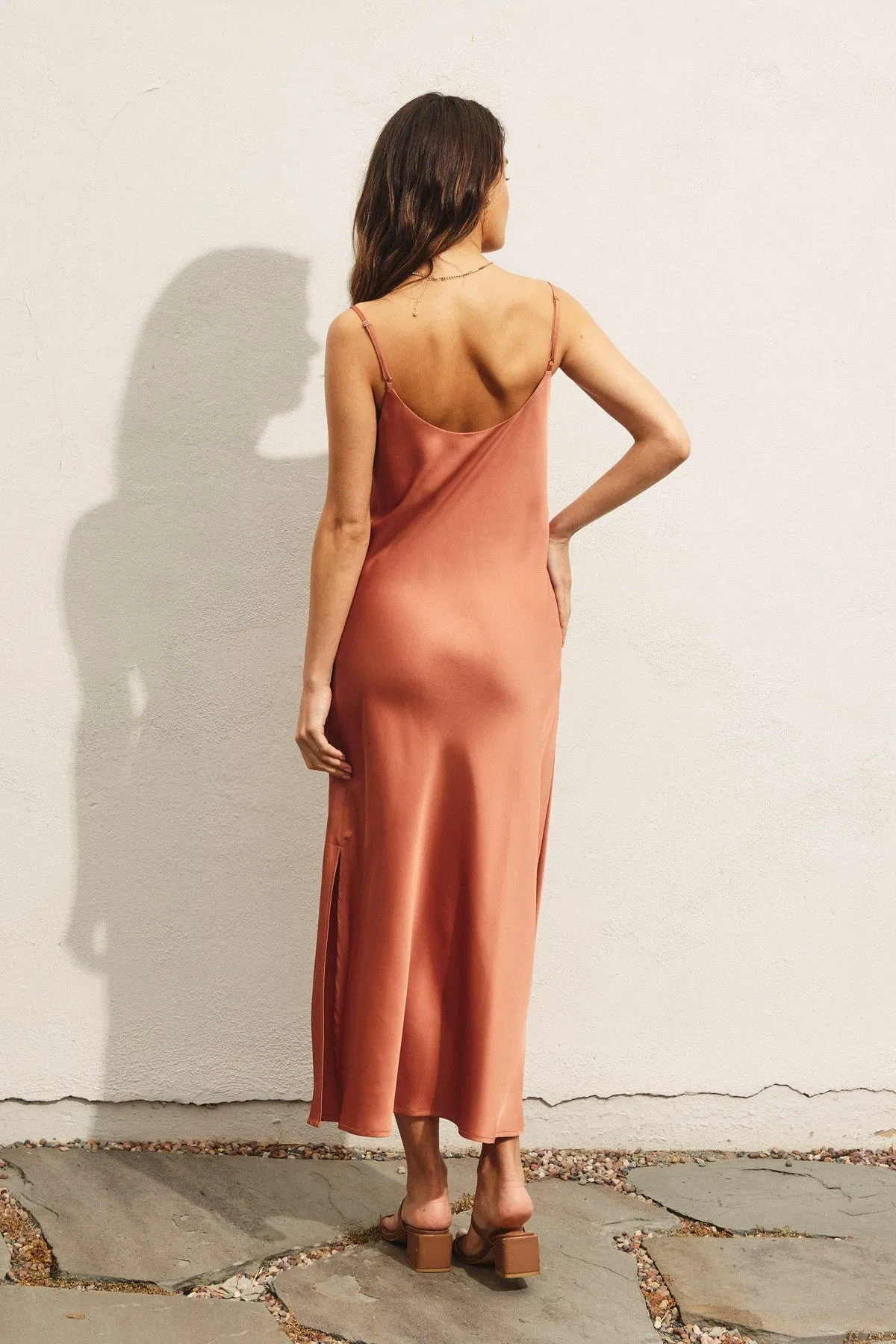 LETTI COWL NECK SLIP DRESS