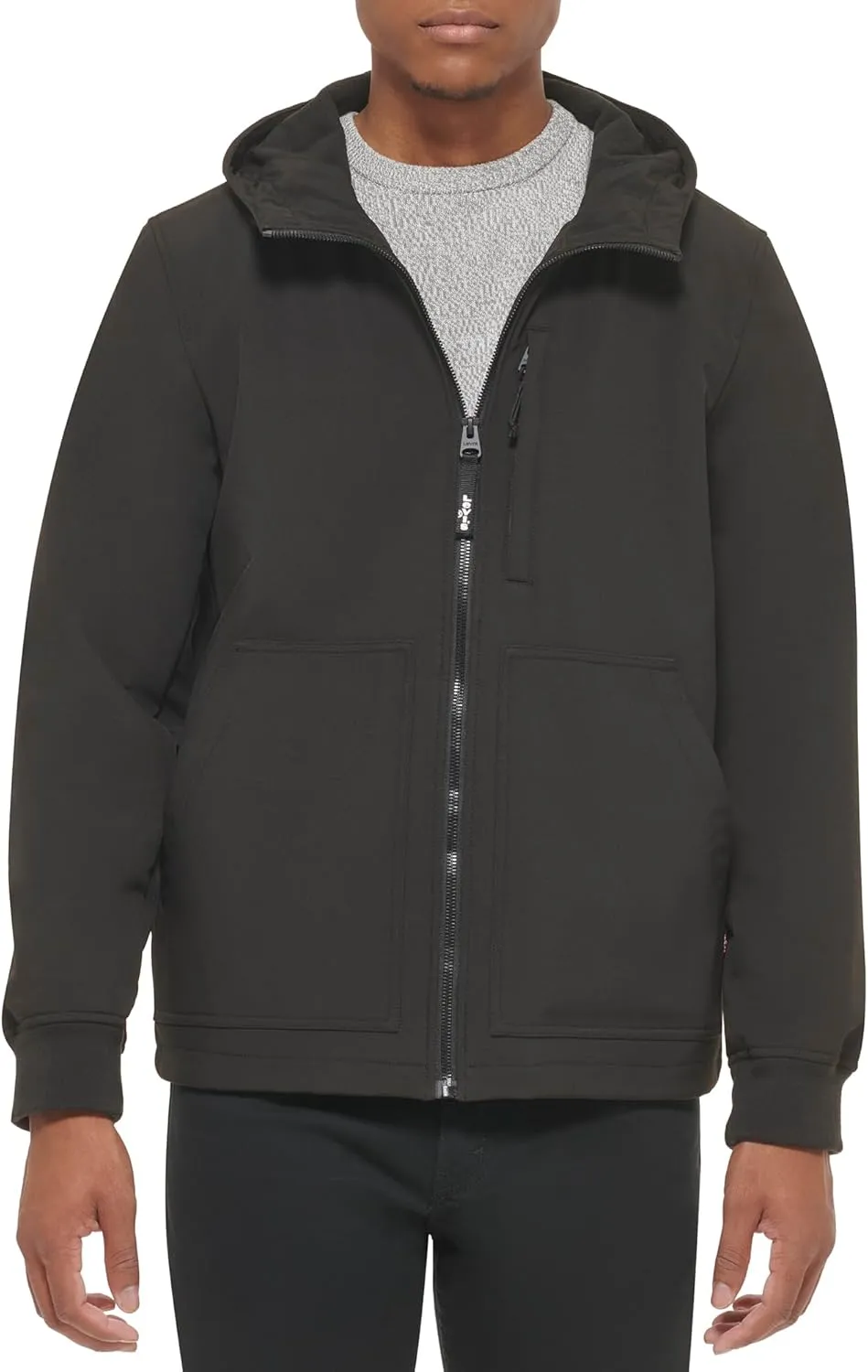 Levi's Men's Water-Resistant Soft Shell Trail Hoodie Jacket