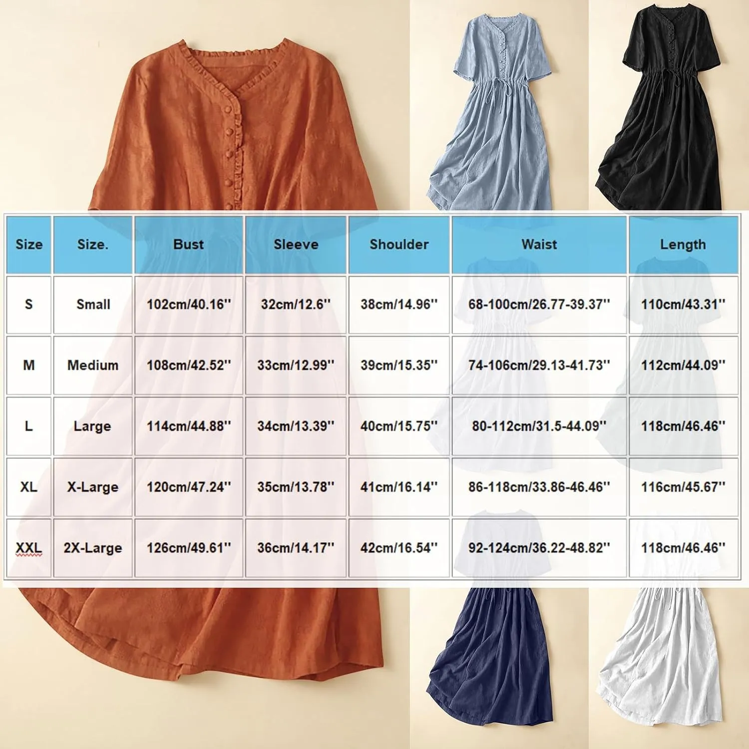 Linen Dresses for Women 2025 Summer Long Maxi Dress Short Sleeve Button Down Tshirt Sundresses Boho Beach Outfits