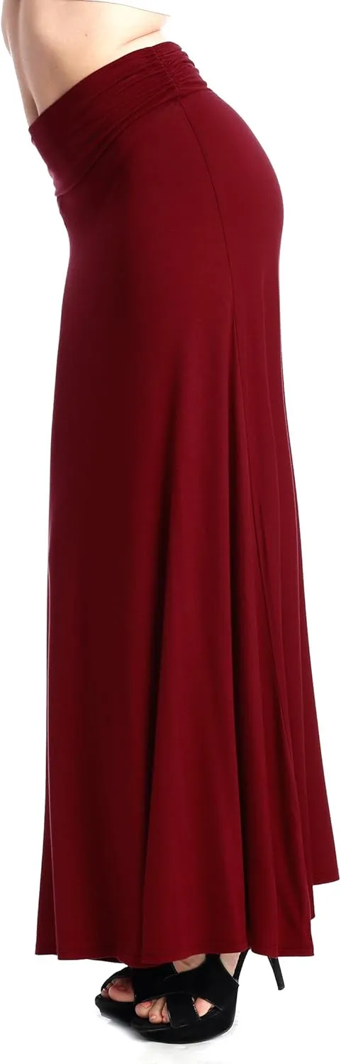 Lock and Love Women's Stylish Comfy Floor Length Flar Long Maxi Skirt