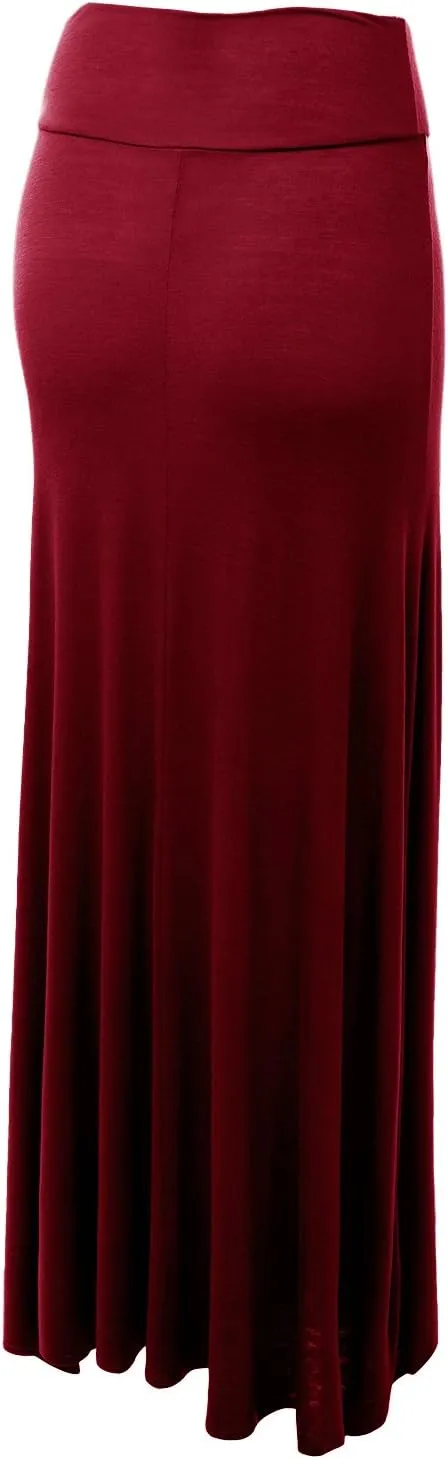 Lock and Love Women's Stylish Comfy Floor Length Flar Long Maxi Skirt