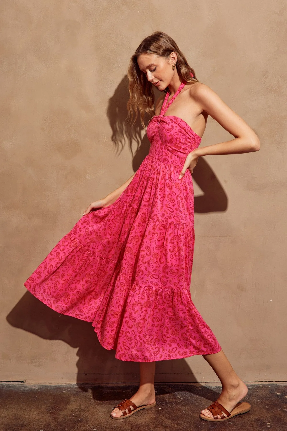Lucky Charm Halter Tiered Dress
