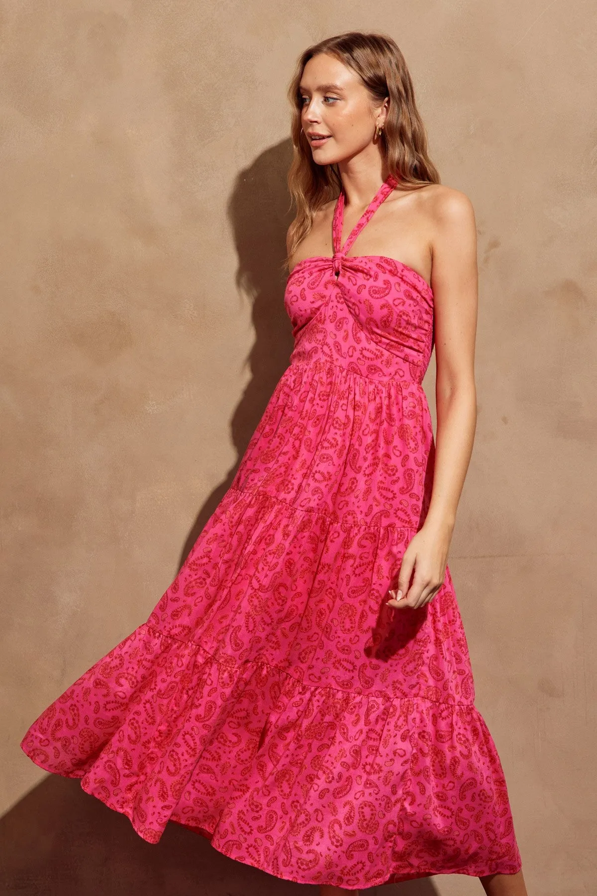 Lucky Charm Halter Tiered Dress