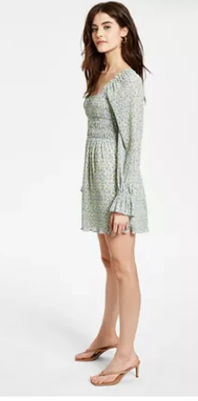 Lucy Paris Smocked Printed Dress, Size Medium