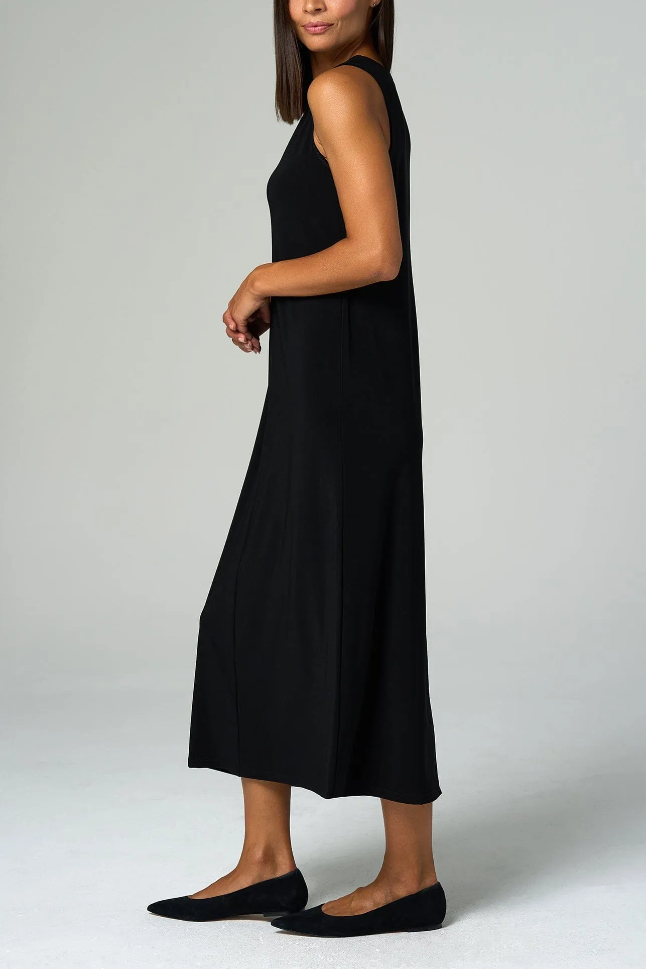 Luxe Stretch V-Neck Dress