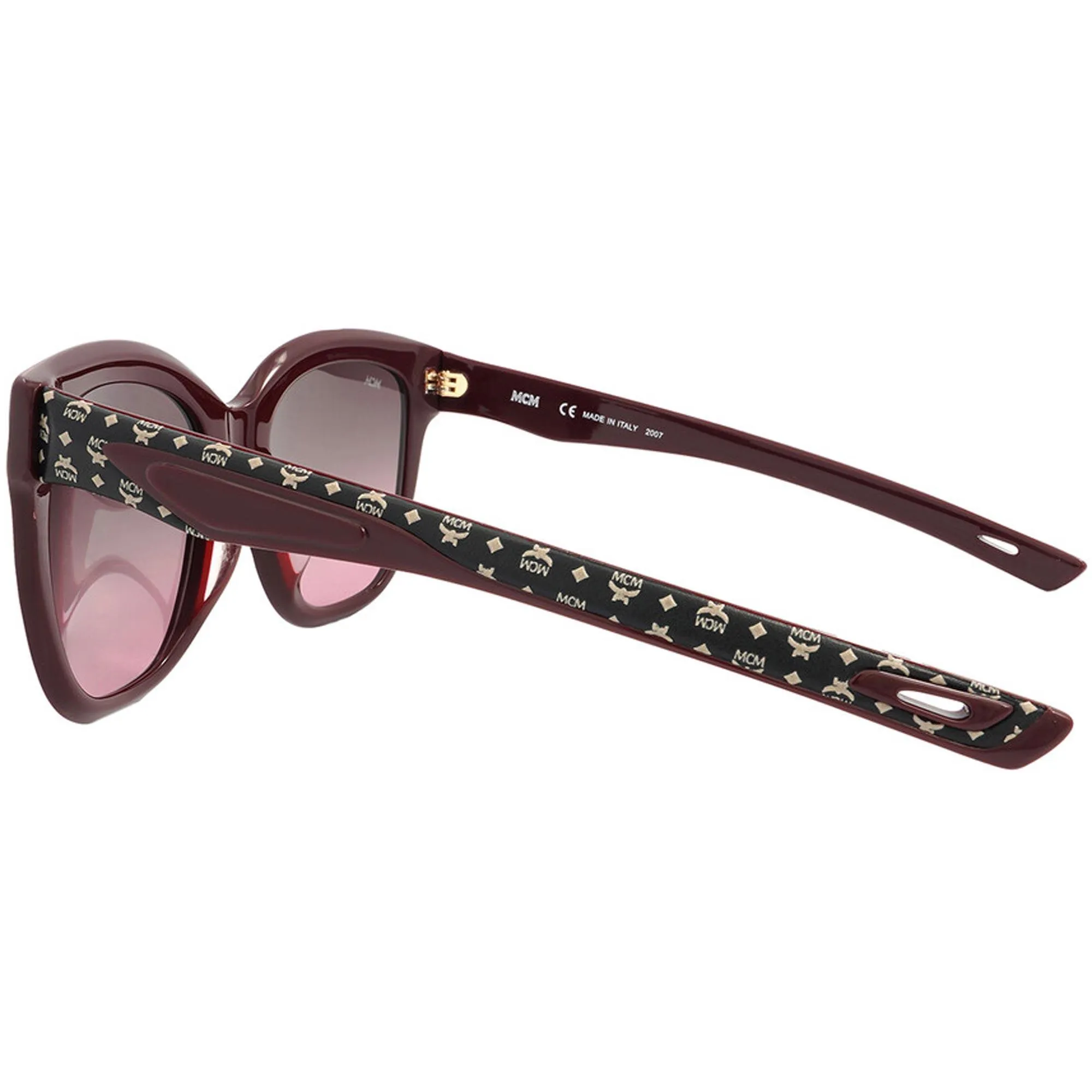 MCM Women's Sunglasses - Wine/Black Visetos Acetate Full Rim Frame | MCM697SLA 618