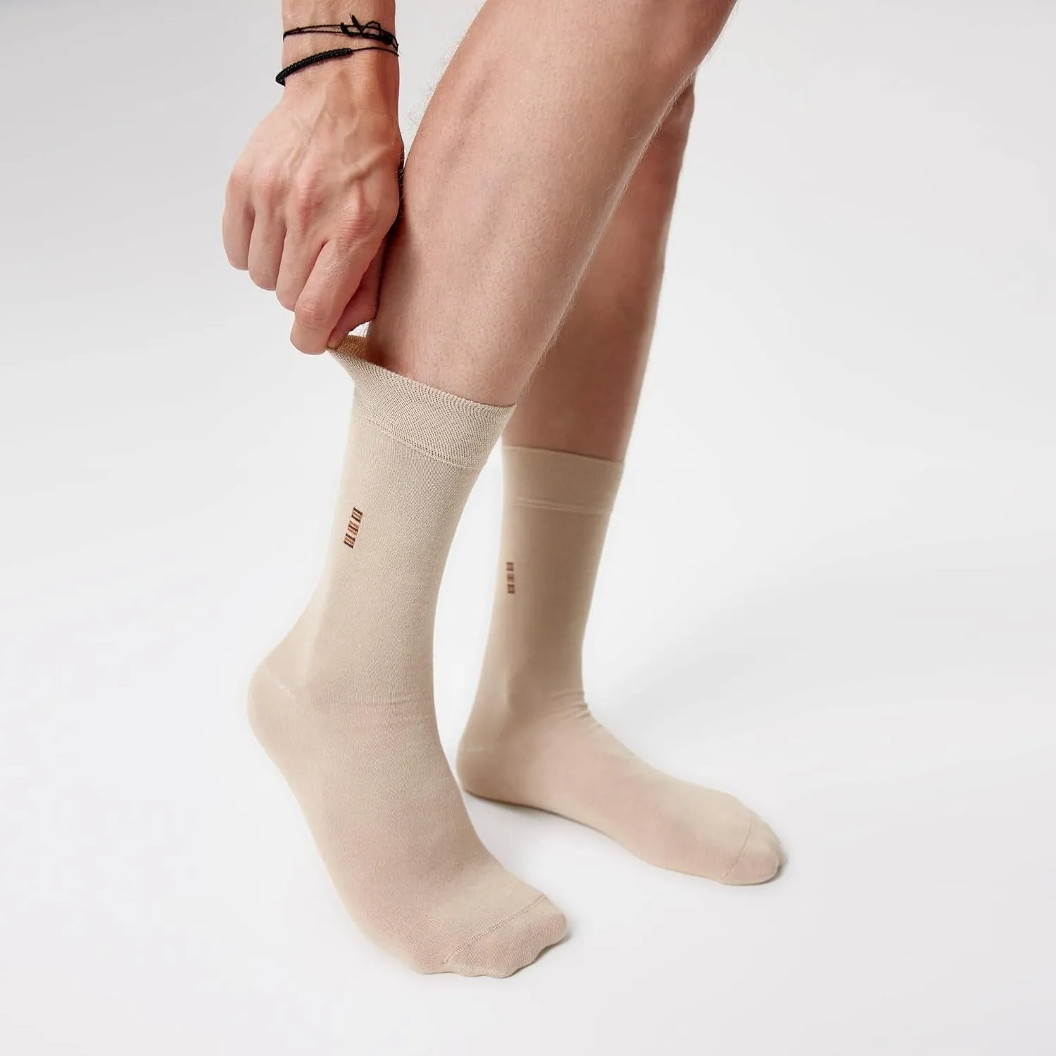 Men's Bamboo Dress Socks • Assorted Plain Pack of 5 Pairs • Mix-1