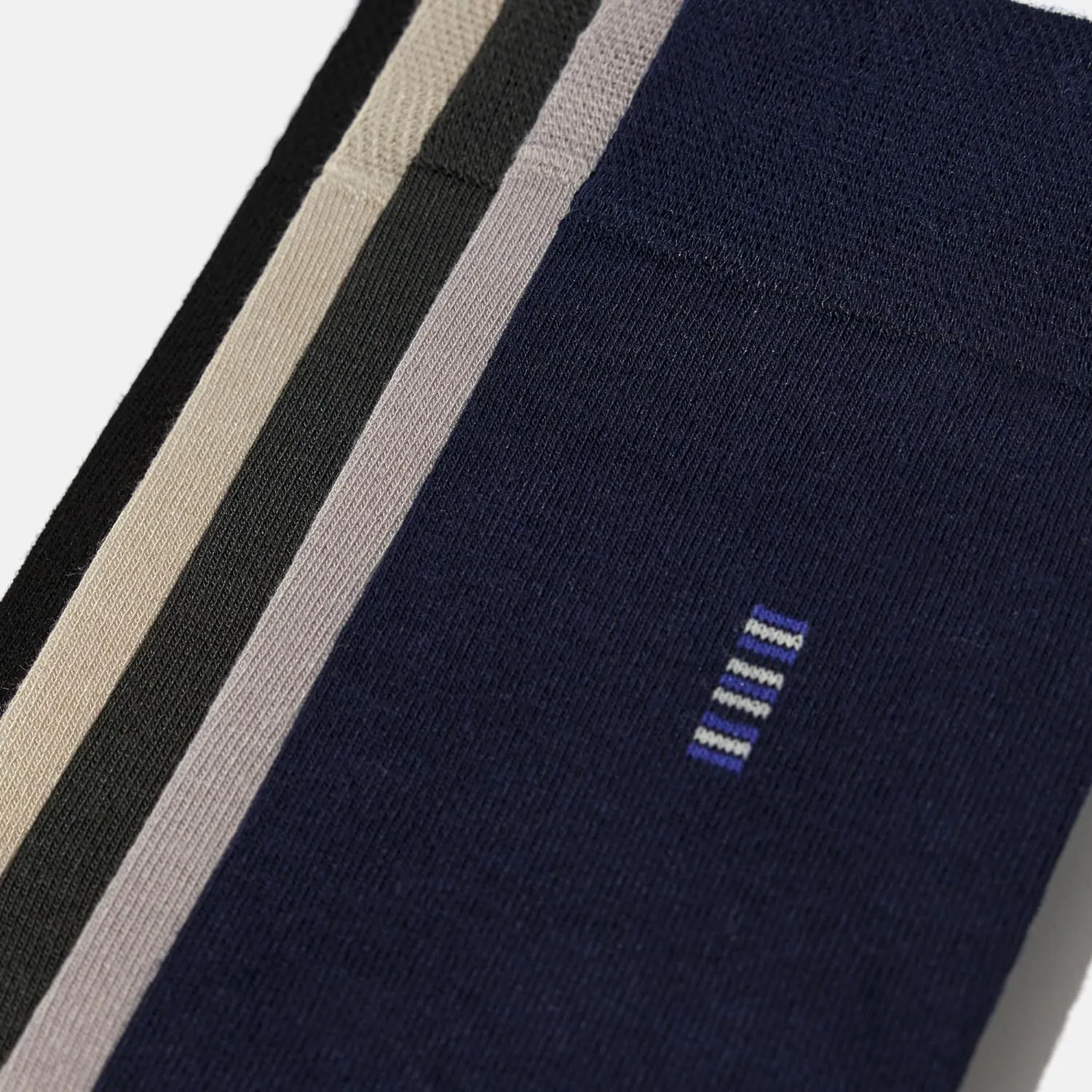 Men's Bamboo Dress Socks • Assorted Plain Pack of 5 Pairs • Mix-1