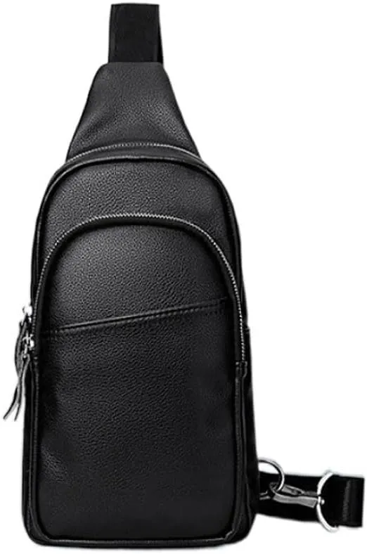 Men's Chest Bag Crossbody Bag Shoulder Bag Soft Leather Backpack