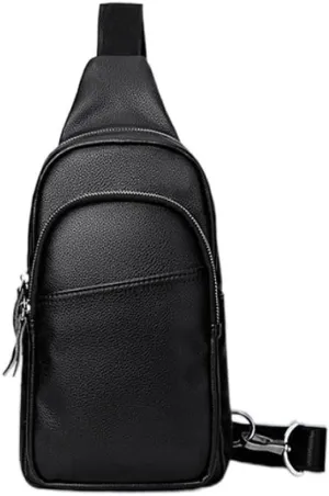 Men's Chest Bag Crossbody Bag Shoulder Bag Soft Leather Backpack