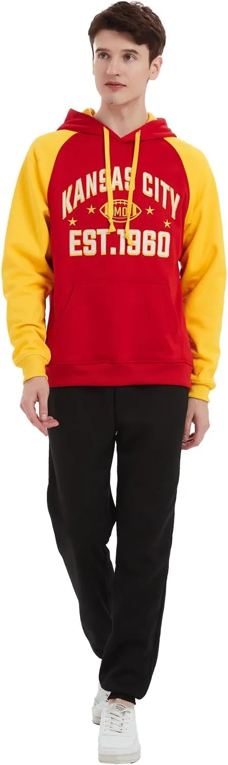 Mens City Football Fully Embroidery Soft Classic Pullover Sweatshirt Hoodie