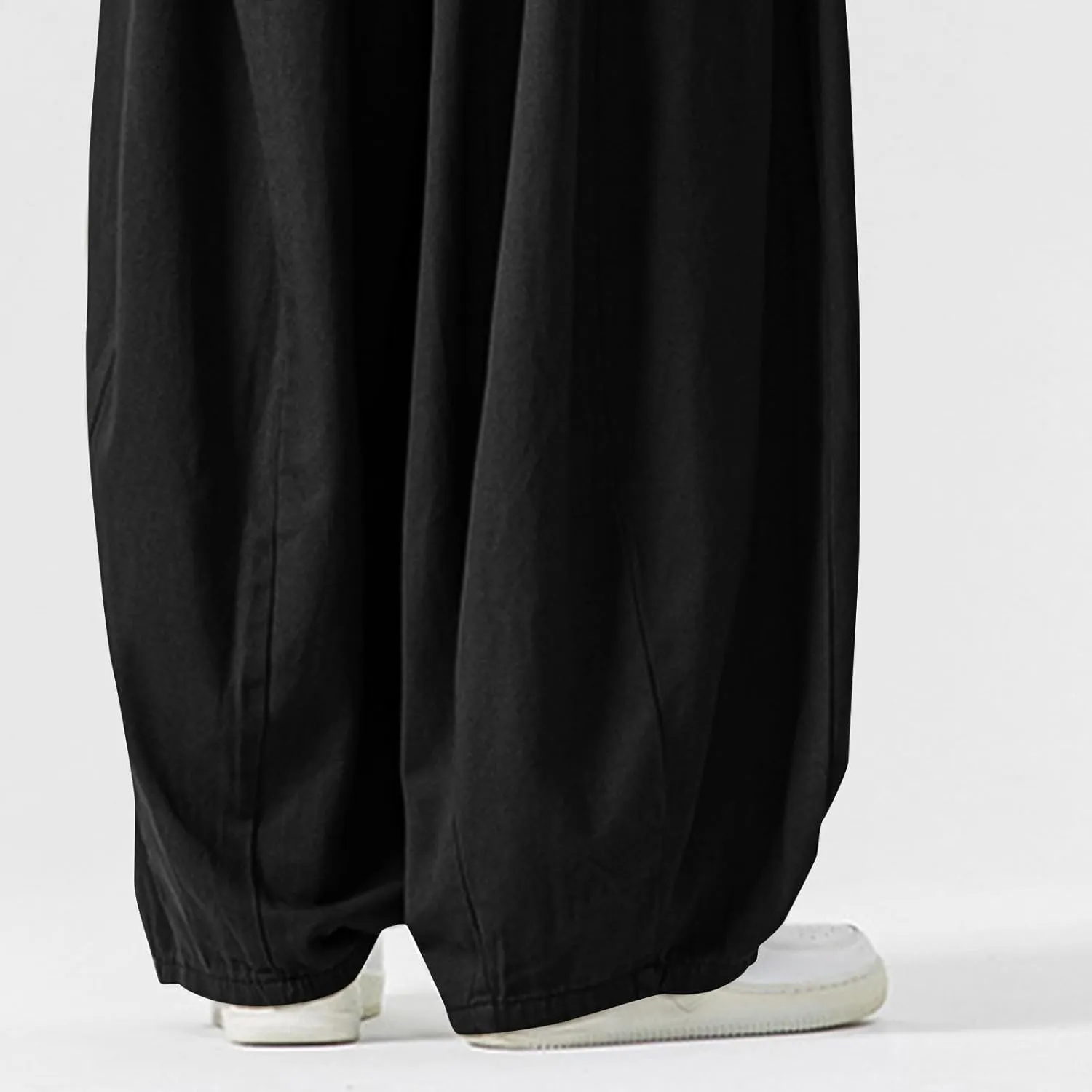 Men's Streetwear Pants Plus Size Fashion Loose Fit Comfy Wide Leg Pant Casual Solid Color Beach Comfy Light Trouser