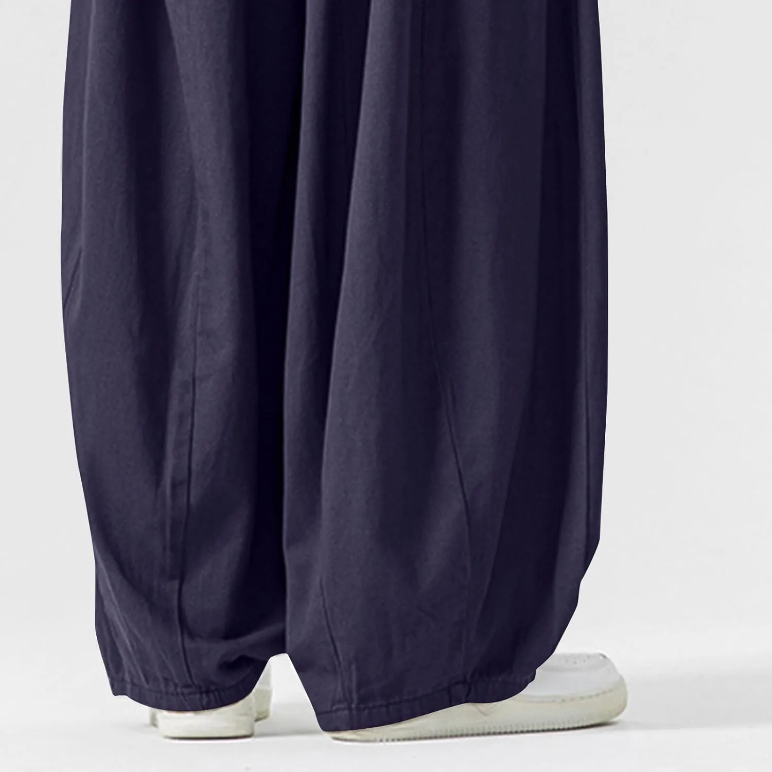 Men's Streetwear Pants Plus Size Fashion Loose Fit Comfy Wide Leg Pant Casual Solid Color Beach Comfy Light Trouser