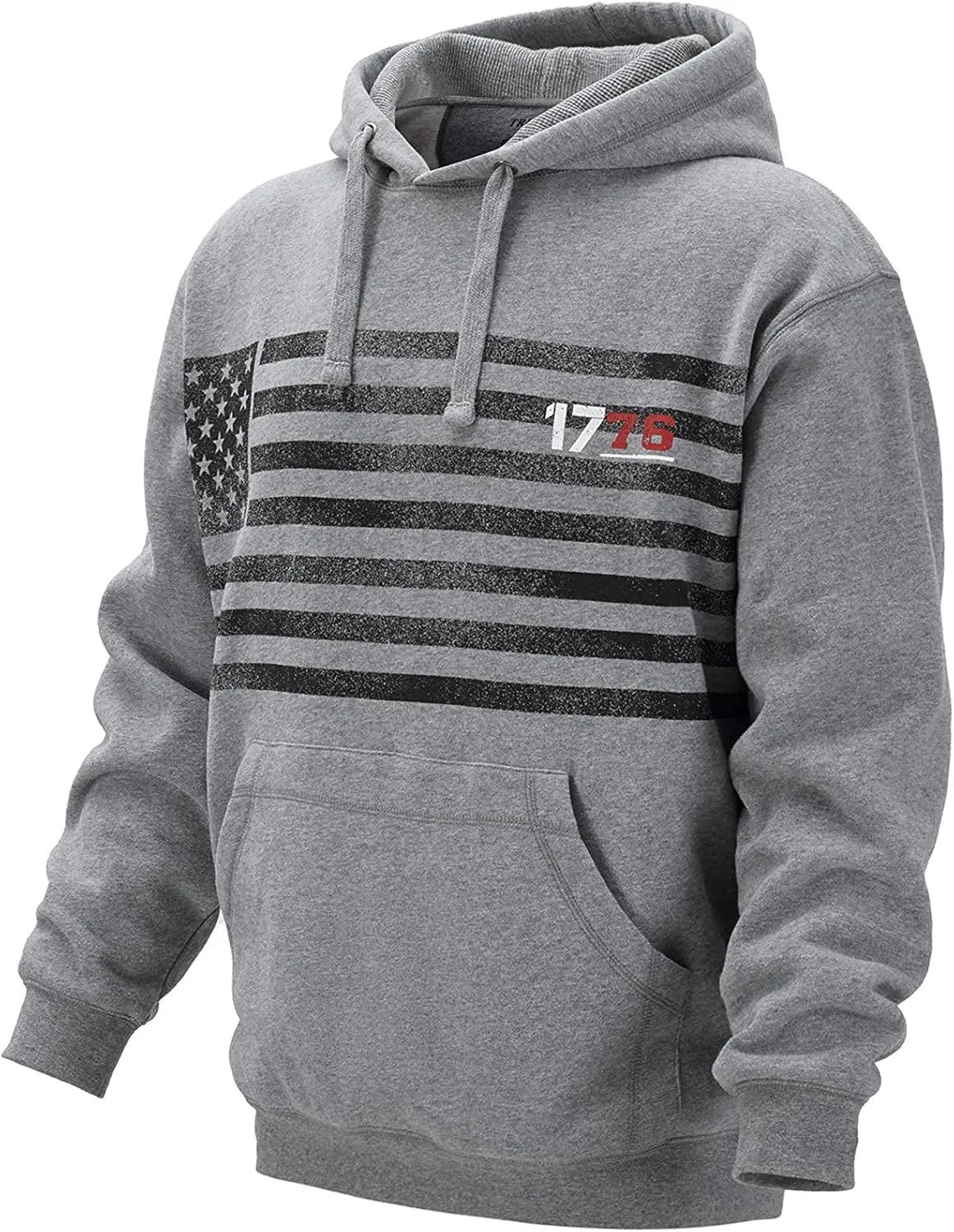 Men's USA Flag Patriotic Hoodie Ultra Soft Heavyweight Sweatshirt