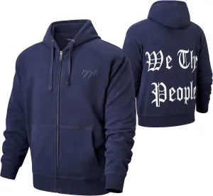 Men's USA Patriotic Zipper Hoodie Ultra Soft Heavyweight Sweatshirt