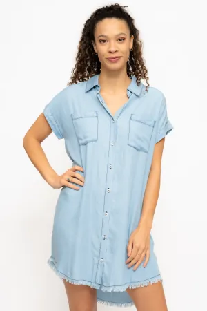 MONACO  POCKETED DENIM  DRESS