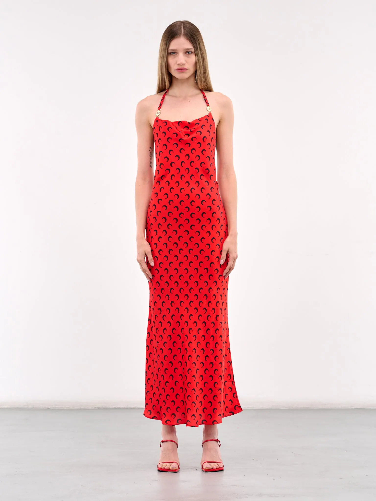 Moon Satin Slip Dress (WDR302B-CWOV0060-RED)