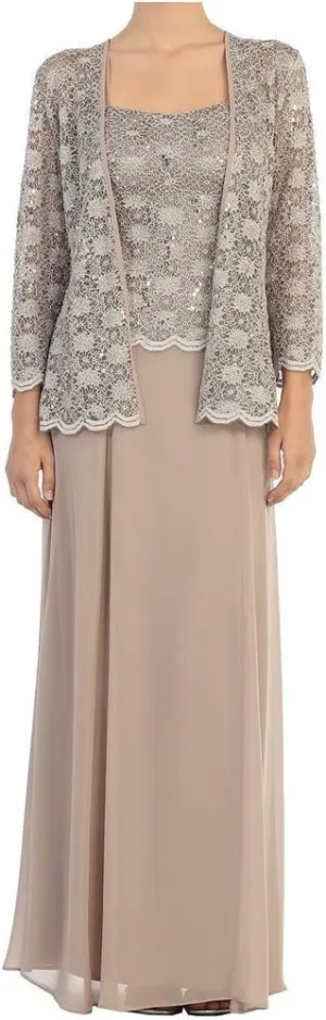 Mother of The Bride Dresses Long Evening Formal Dresses Lace Jacket for Wedding Guest Groom Party