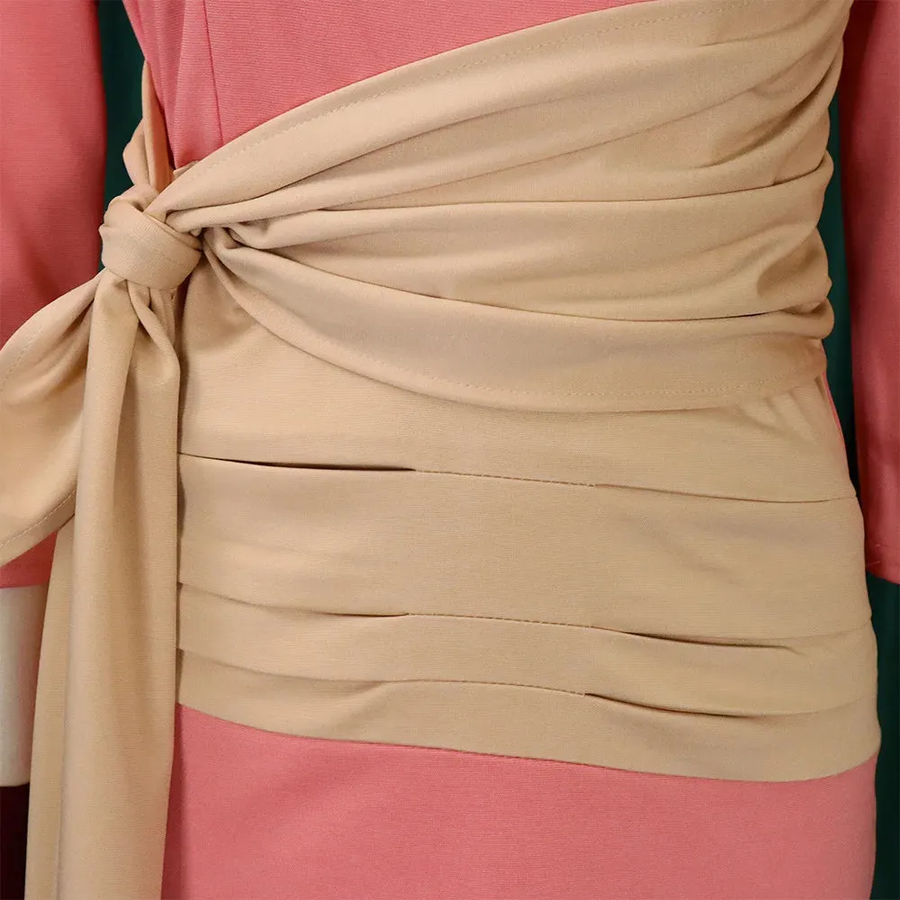 New Arrival - Elegant Contrast Color Office Dresses - Slim Fit