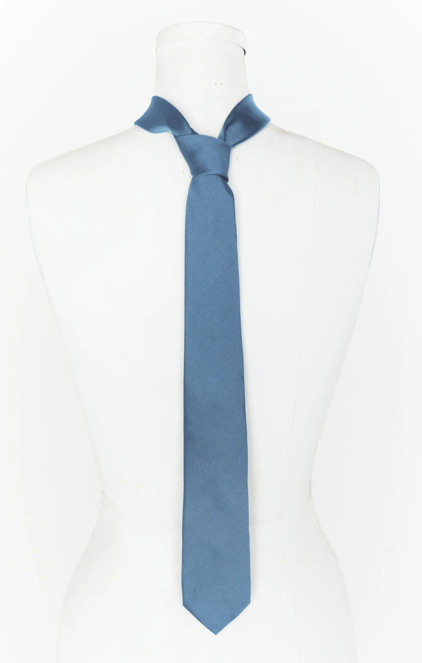 Nico Neck Tie ~ Slate Blue Solid