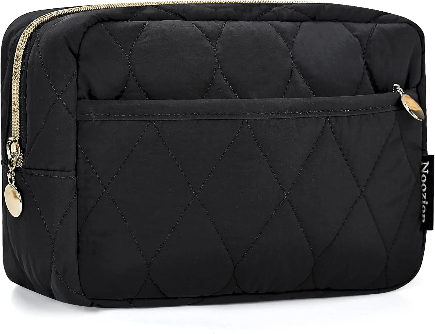 Noozion Makeup Bag, Travel Cosmetic Bag, Puffy Padded Make Up Bag for Women, Makeup Organizer Case, Wide-open Pouch Purse, Travel Essentials