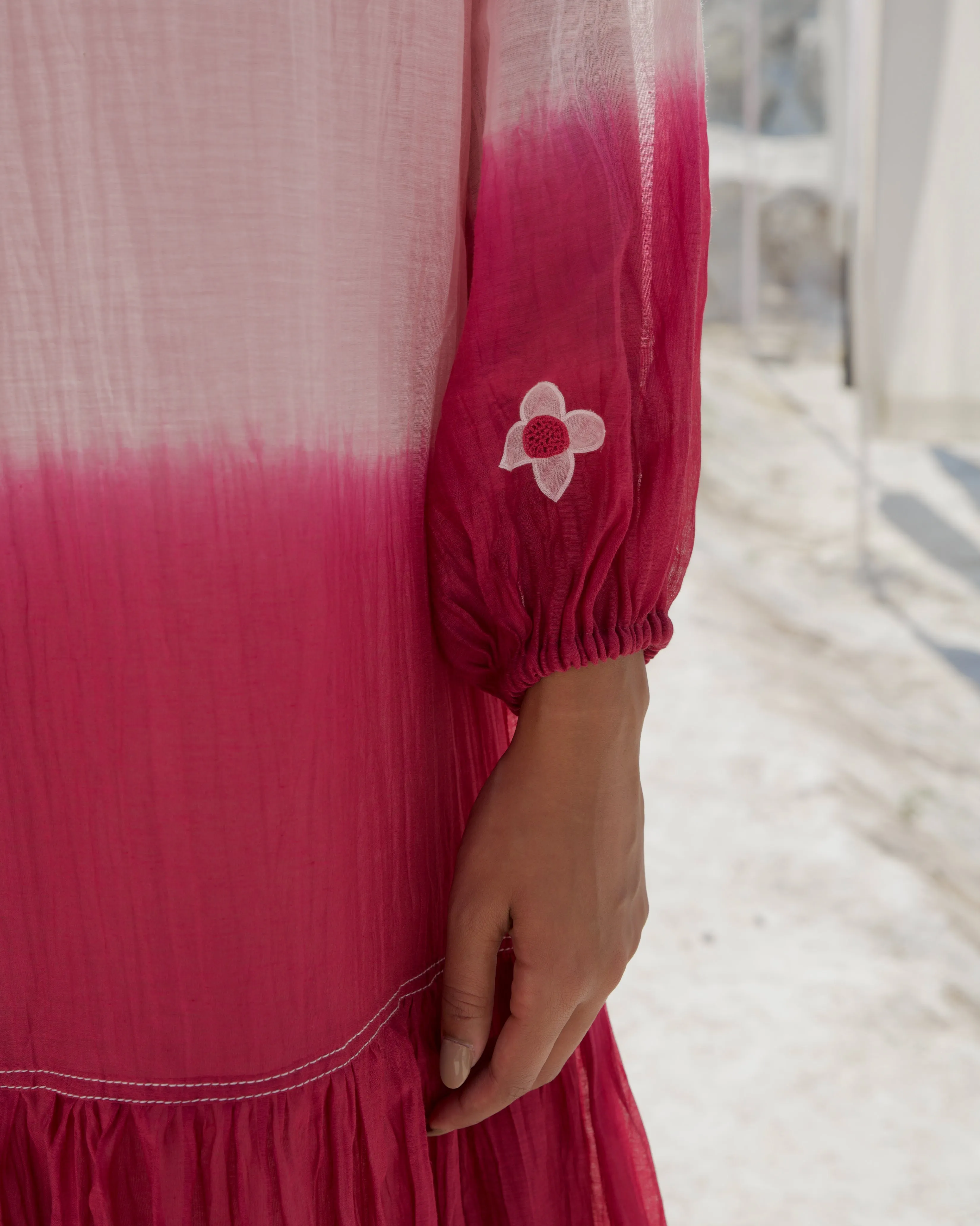 Pink Casual Midi Dress