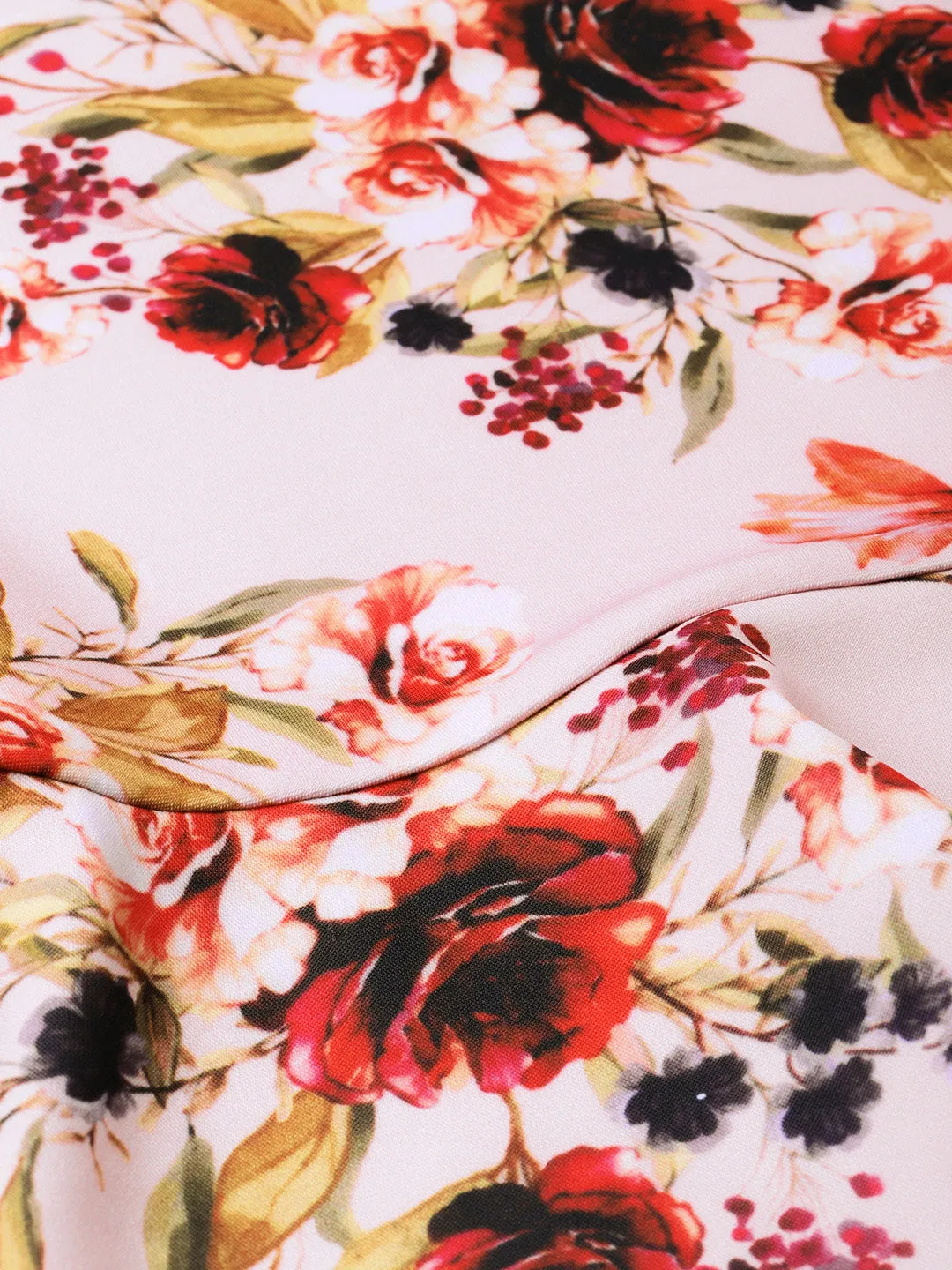 Pink Floral Peplum Top