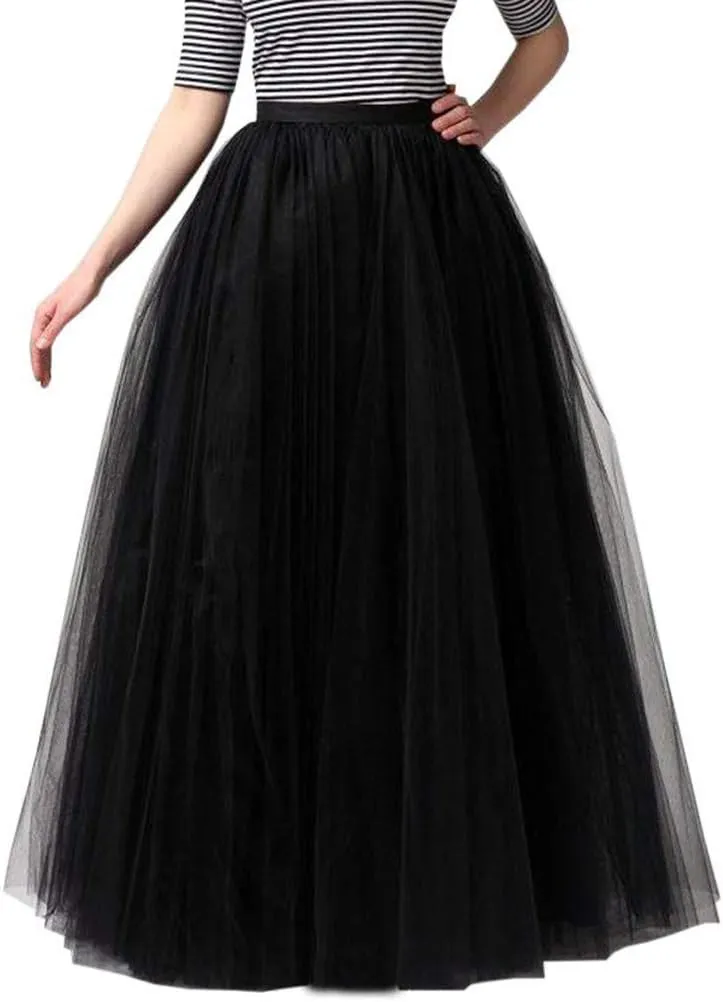 Pleated Tulle Skirts for Women Midi Length Womens Pleated Princess Mesh Skirt Adult Dark Purple Tulle Skirt for