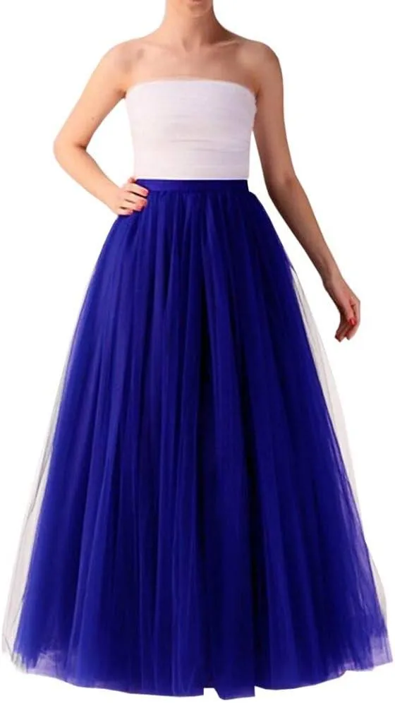 Pleated Tulle Skirts for Women Midi Length Womens Pleated Princess Mesh Skirt Adult Dark Purple Tulle Skirt for