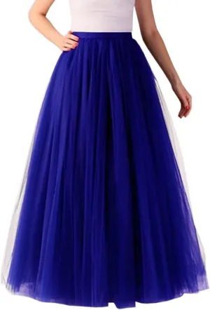 Pleated Tulle Skirts for Women Midi Length Womens Pleated Princess Mesh Skirt Adult Dark Purple Tulle Skirt for