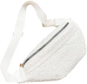 Plush Fanny Pack for Travel Waist Bag for Women Versatile Design for Sports Hiking and Casual Use for Students and Everyday Essentials