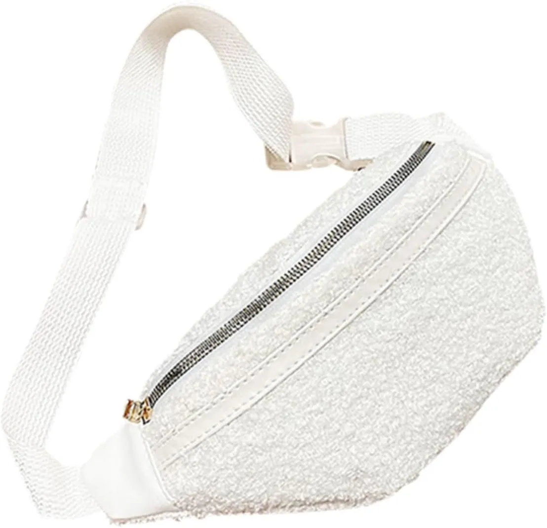 Plush Fanny Pack for Travel Waist Bag for Women Versatile Design for Sports Hiking and Casual Use for Students and Everyday Essentials