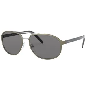 Prada Men's Sunglasses - Grey Lens Matte Silver Metal Square Frame | 53XS-VIX73160