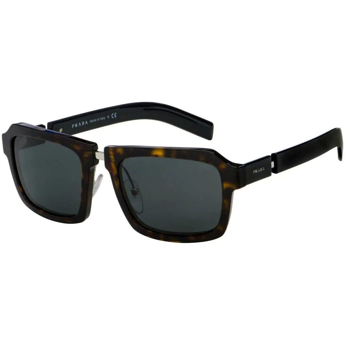 Prada Women's Sunglasses - Grey Lens Havana Acetate Full-Rim Frame | 09XS-2AU5S053
