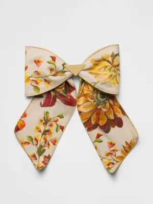 Printed fabric hair clip