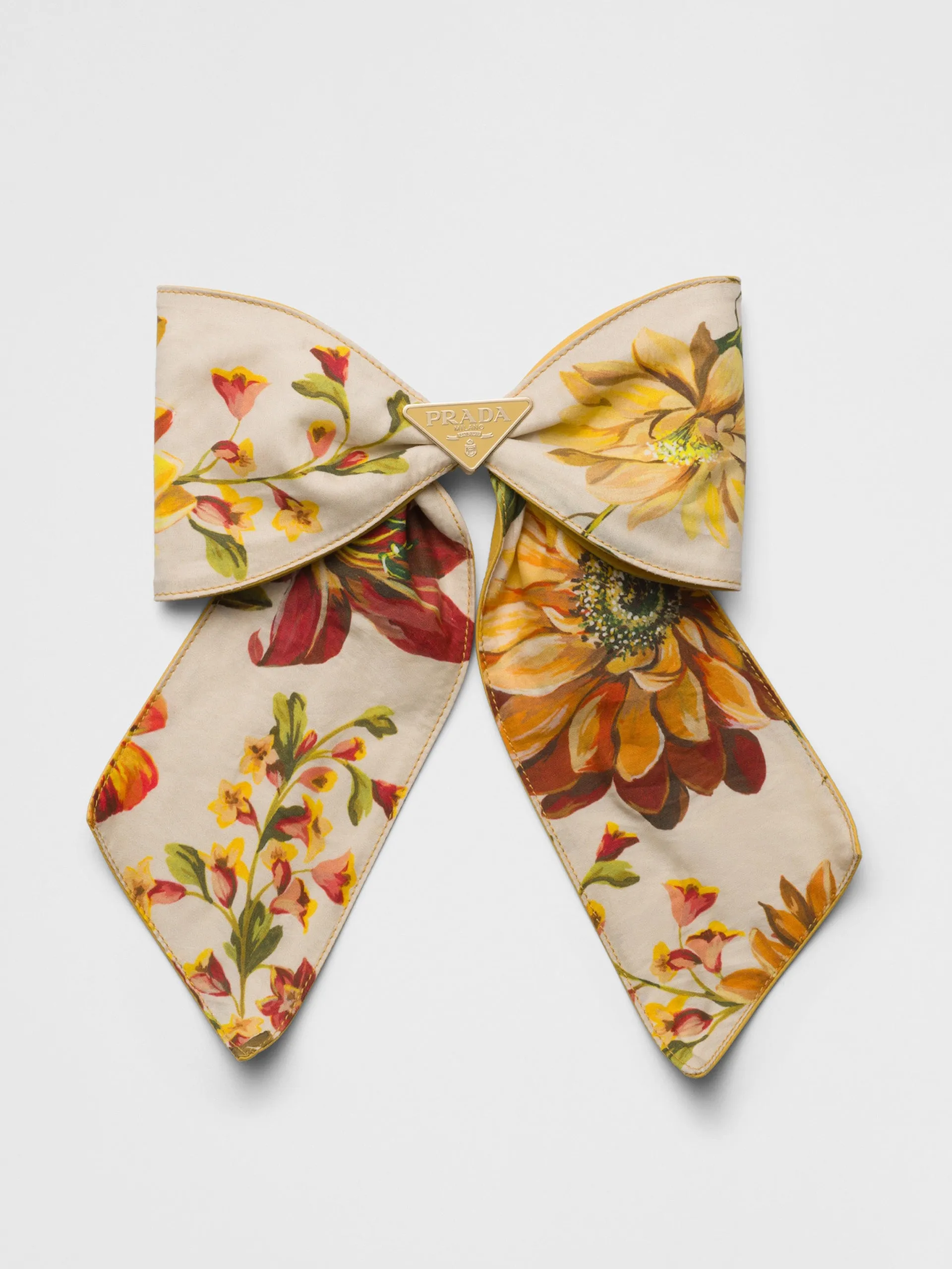 Printed fabric hair clip
