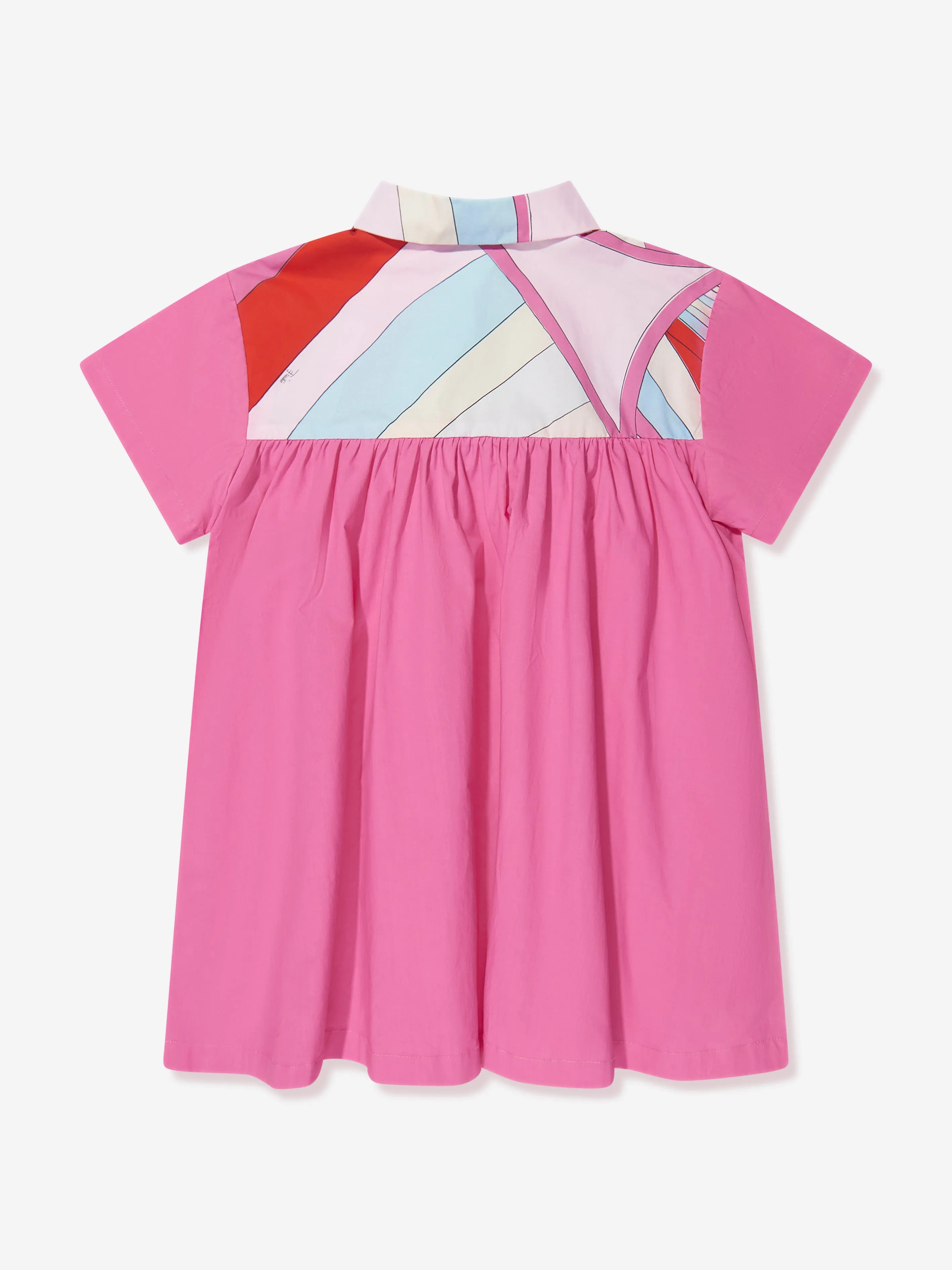 Pucci Girls Marmo Shirt Dress in Pink