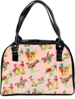 Retro Colorful, Large, Whimsical, Womens Handbag, Purse, Travel Bag, Satchel, Favorite Tote