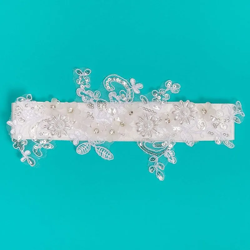 Rhinestone Wedding Dress Belt, Bridal Sash for Women (1.5 x 87 In)