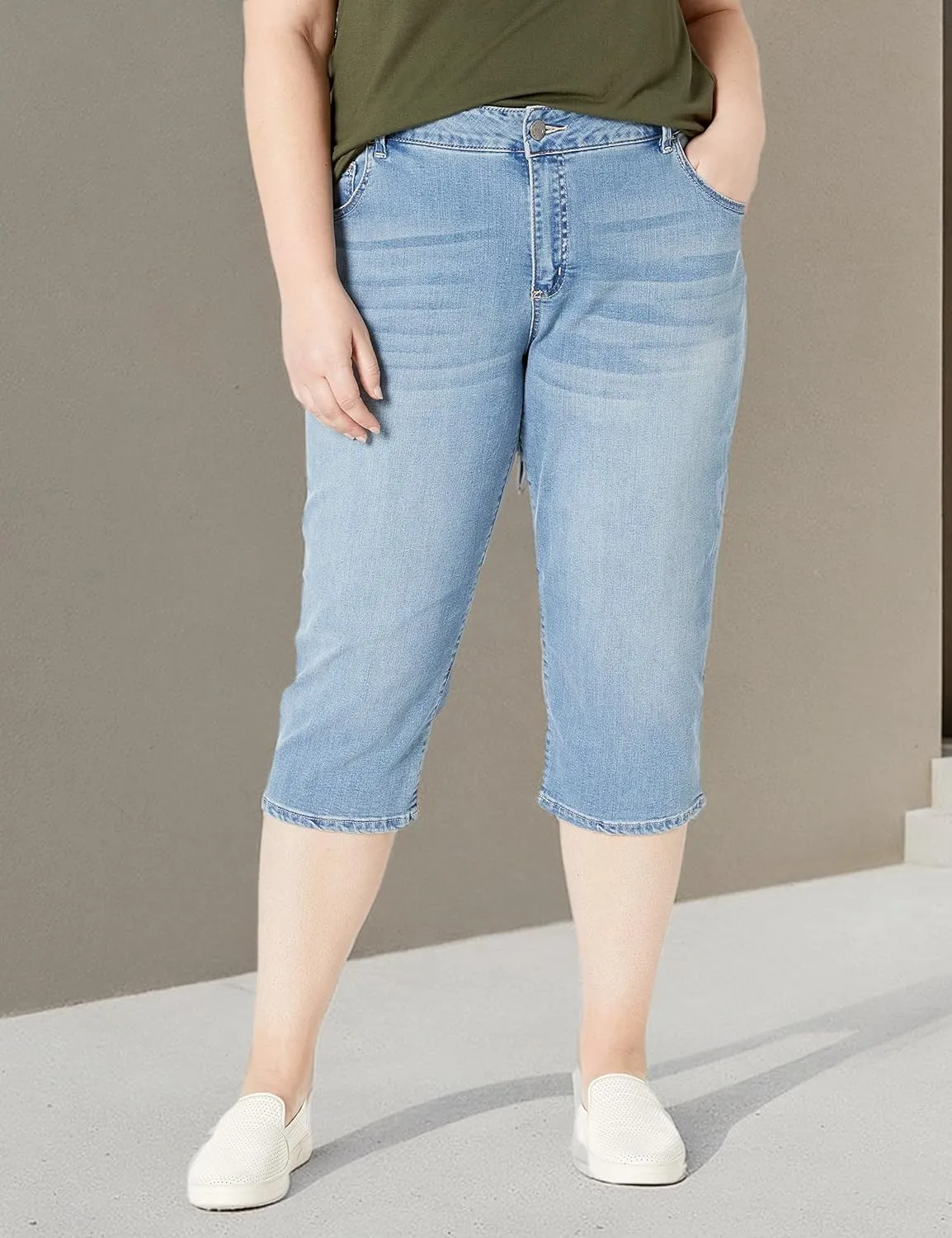 Riders by Lee Indigo Women's Plus Size Soft Denim Capri