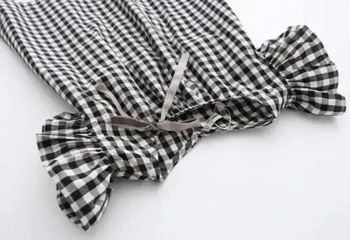 Ruffle Gingham Dress