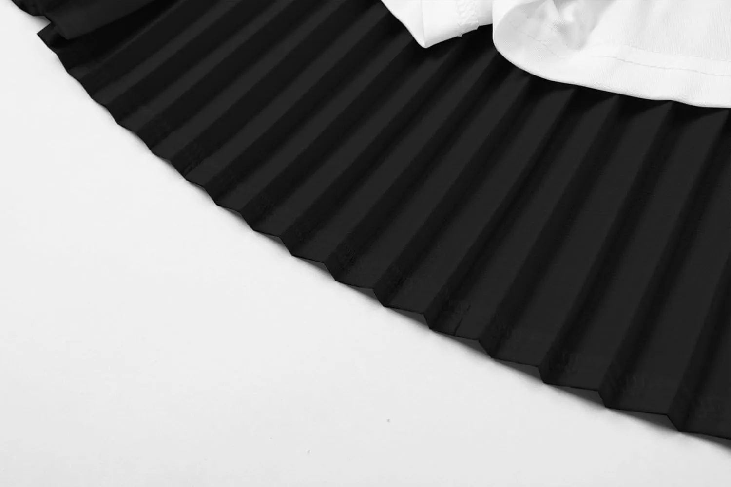 SANGTREE Women Accordion Pleated Mini High Elastic Skirts with Comfy Casual Stretchy Band