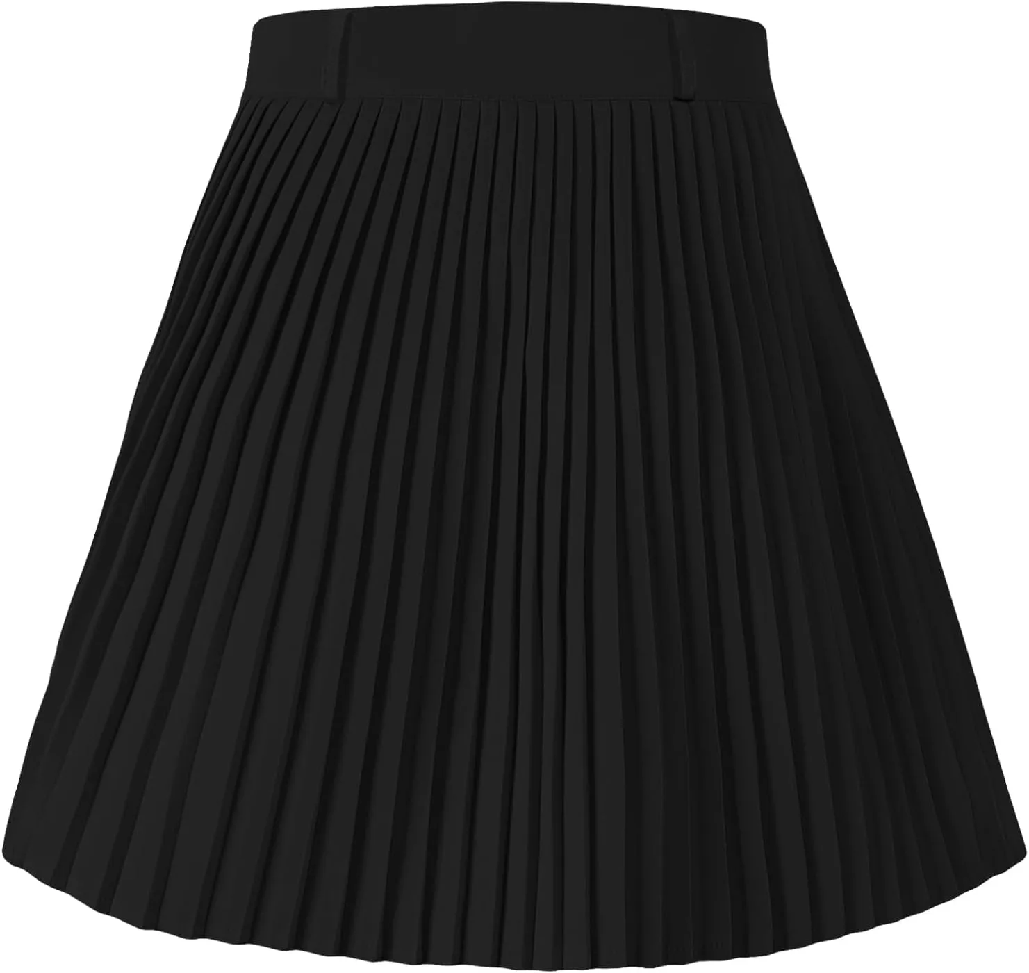 SANGTREE Women Accordion Pleated Mini High Elastic Skirts with Comfy Casual Stretchy Band