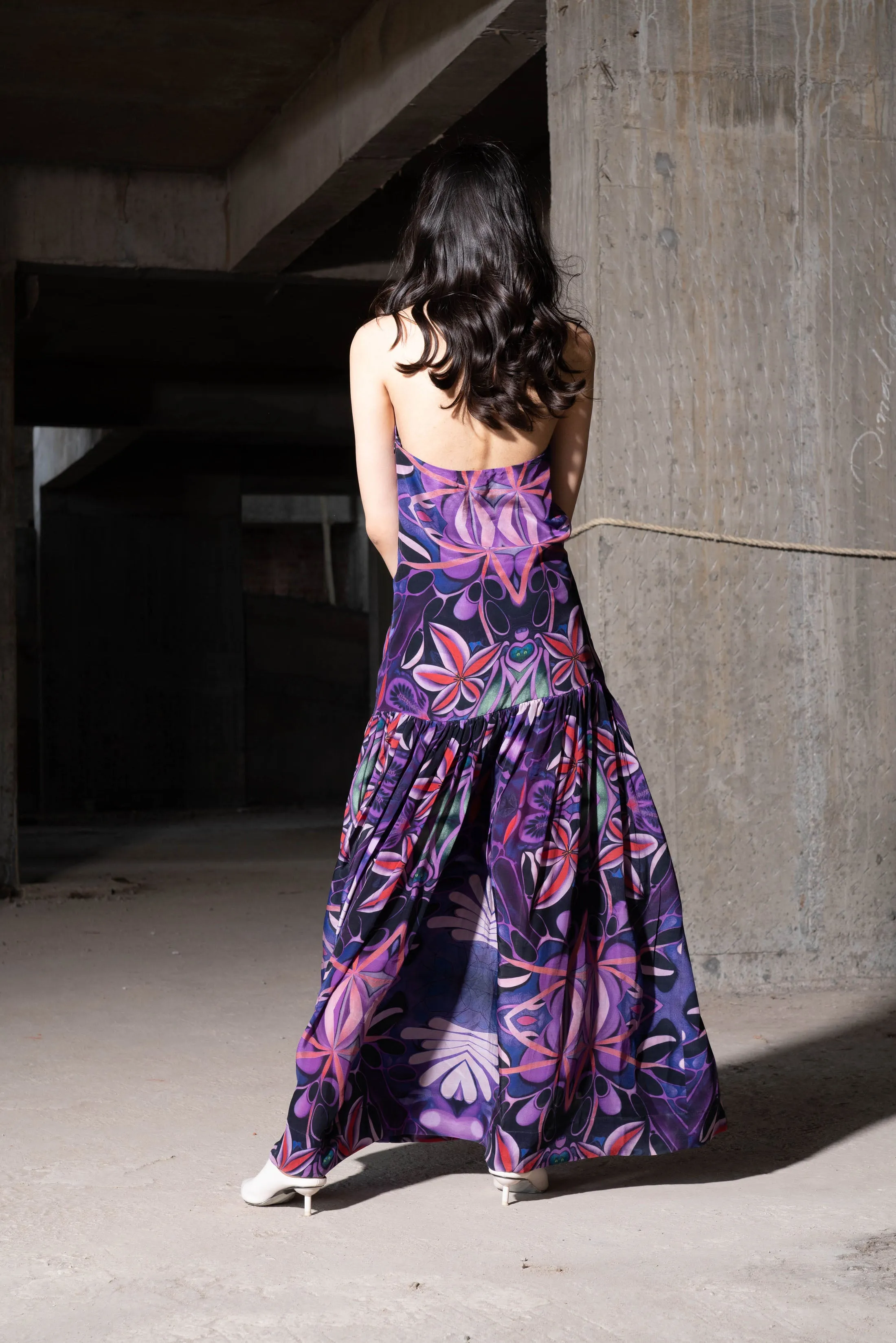Sea Breeze Long Halter Dress