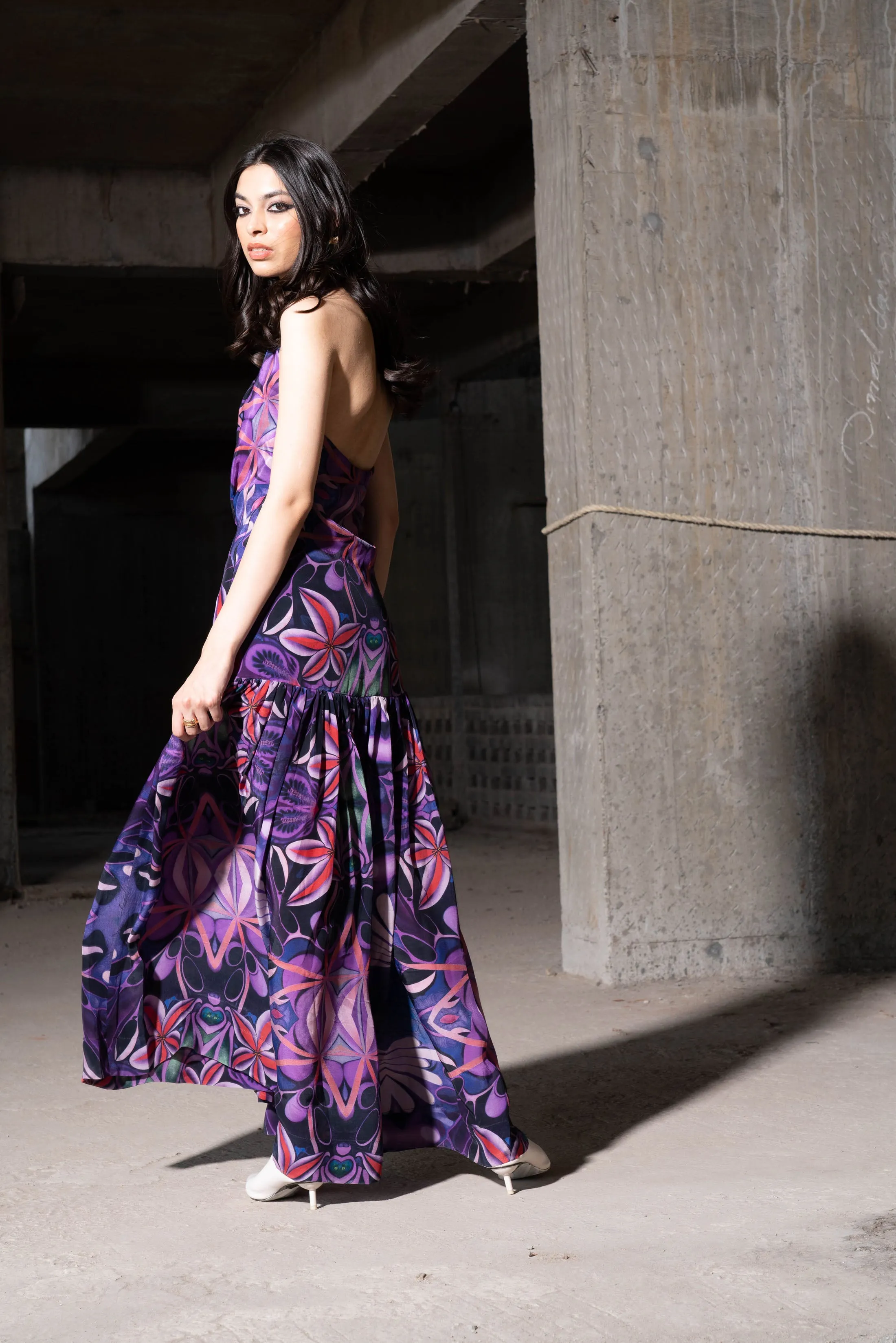 Sea Breeze Long Halter Dress